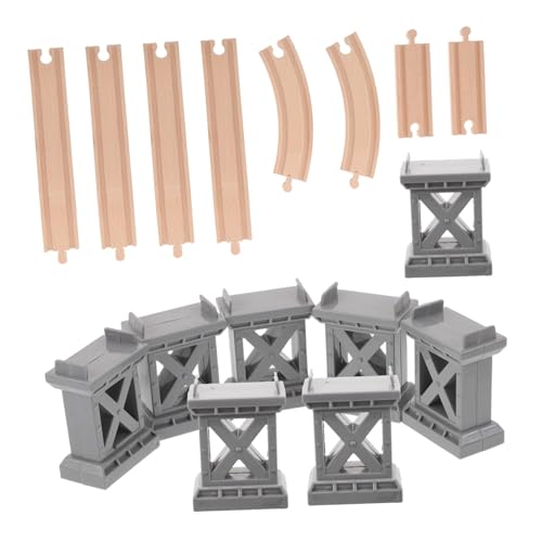 minkissy Holz Eisenbahn Brückenerweiterung mit Bogenstrecken und Brückenpfeilern Flexible Gleisstücke für Kreatives Zubehör zur Eisenbahn Erweiterung minkissy Holz Eisenbahn Brückenerweiterung mit Bogenstrecken und Brückenpfeilern Flexible Gleisstücke für Kreatives Zubehör zur Eisenbahn Erweiterung von minkissy