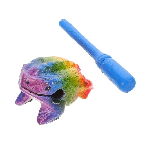 minkissy Holz Frosch Klanginstrument mit Kratzstab Orff Percussion für Erwachsene Klarer Pädagogisches Schlaginstrument aus Naturholz Fördert Musikalische Entwicklung und Kreativität von minkissy