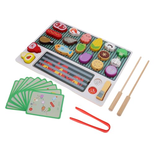 minkissy Holz Grillset mit Realistischem BBQ und Grillzubehör Fördert Fantasie und Motorik Kindgerechtes Kochset für Rollenspiele für Mädchen und Jungen minkissy Holz Grillset mit Realistischem BBQ und Grillzubehör Fördert Fantasie und Motorik Kindgerechtes Kochset für Rollenspiele für Mädchen und Jungen von minkissy