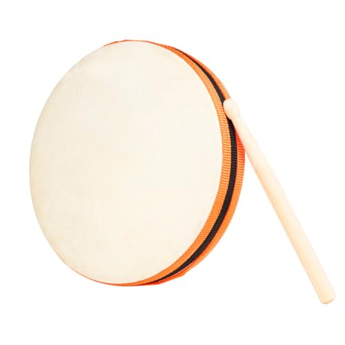 minkissy Holz Handtrommel Percussion Schlaginstrument mit Seilrand rutschfest Langlebig Pädagogisch Musikalisches für Kleinkinder und Vorschulkinder von minkissy