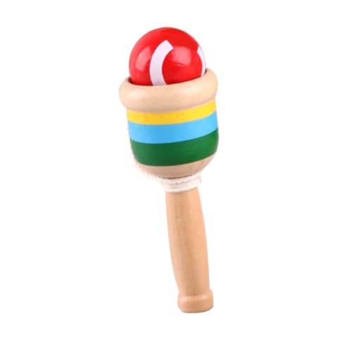 minkissy Holz Kendama für Handliches Geschicklichkeitsspiel zur Hand Auge Koordination Pädagogisches Lernspielzeug aus Holz Fördert Konzentration und Balance Farblich Zufällige Farbe von minkissy