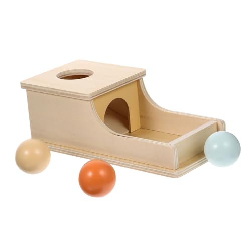 minkissy Holz Münzkasten Lernspielzeug für Motorik Training Hand Auge Koordination Farben Erkennen Montessori Pädagogisches für Vorschulkinder Jungen Mädchen von minkissy