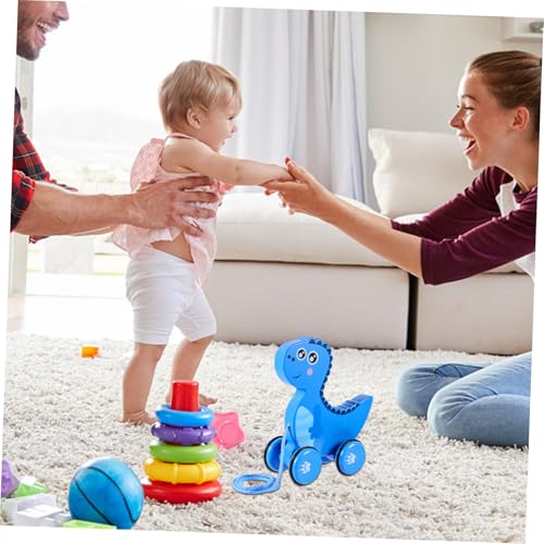 minkissy Holz Nachziehspielzeug Dinosaurier Kinderwagen Lauflernhilfe Sicher Glatt Poliert für Kleinkinder Ab Jahr Motorik und Laufspaß minkissy Holz Nachziehspielzeug Dinosaurier Kinderwagen Lauflernhilfe Sicher Glatt Poliert für Kleinkinder Ab Jahr Motorik und Laufspaß von minkissy