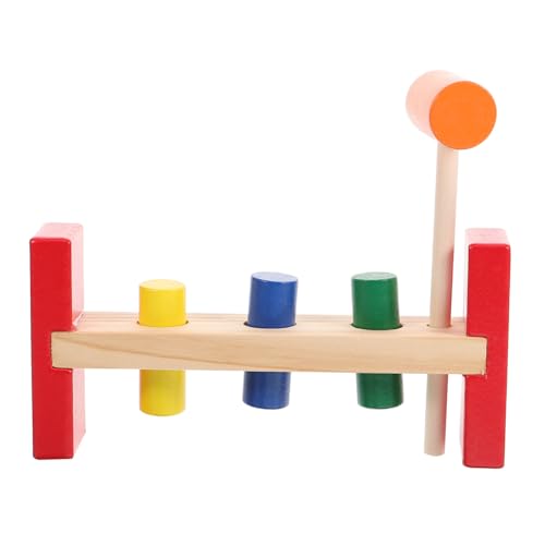 minkissy Holz Nagelspiel Buntes Klopfspielzeug für Ab Jahren Motorische Handliches Sicheres Frühlernspielzeug mit Farblicher Nagelzuordnung für Frühe Farberkennung von minkissy