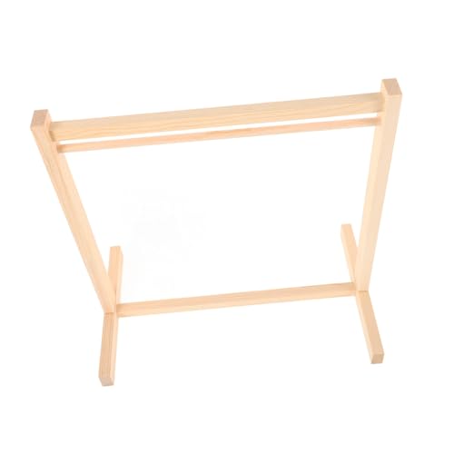 minkissy Holz Puppenkleiderständer Mini Kleiderbügel Puppenschrank Zubehör Praktischer Puppenkleider Organizer für Dollhouse Einfache Montage Vielseitig Einsetzbar Robustes Holzmaterial von minkissy