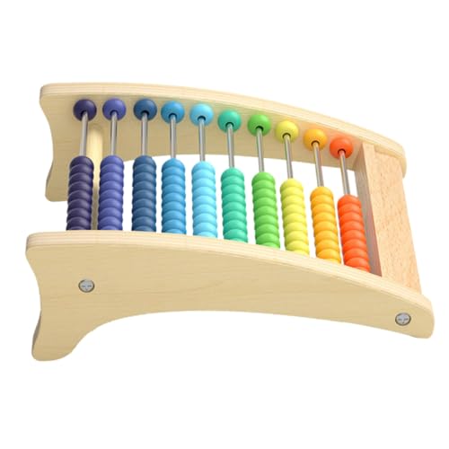minkissy Holz Rechenrahmen Montessori Mathe Lernspielzeug mit Bunten Perlen Zählhilfe für Ab Jahren Rechenfähigkeit Hand Auge Koordination und Logischem Denken von minkissy
