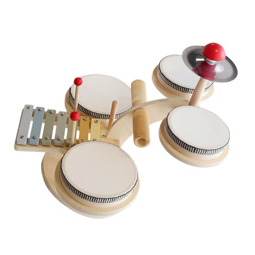 minkissy Holz Schlagzeug Set Musikinstrument Pädagogisch Langlebig Sicher für Jungen Mädchen Geeignet Musikalisches Lernspielzeug minkissy Holz Schlagzeug Set Musikinstrument Pädagogisch Langlebig Sicher für Jungen Mädchen Geeignet Musikalisches Lernspielzeug von minkissy