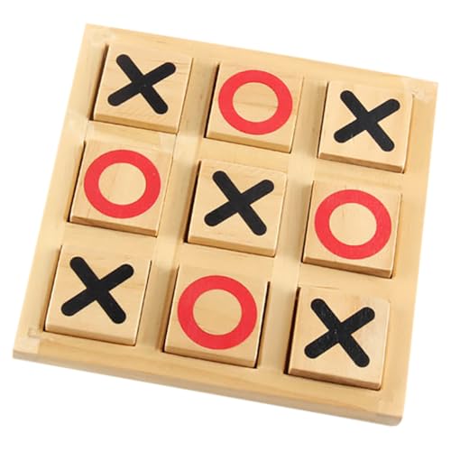 minkissy Holz Toe Spielset für Interaktives Denkspiel Logisches Lernspielzeug Glatte Kanten Partygeschenk für Familie und Reisen von minkissy