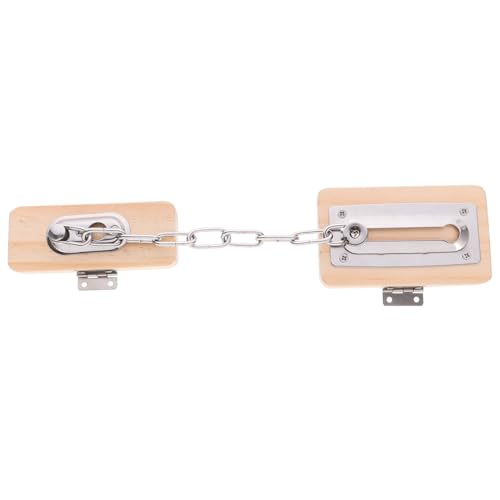 minkissy Holz Türschloss Busy Board Originelle Farbe Sicherer Türverschluss Lernspielzeug für Kleinkinder Motorik und Problemlösung von minkissy