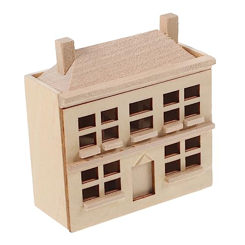 minkissy Holz Villa Modell Miniatur Puppenhaus Dekoration Mini Haus Bastelset aus Holz Langlebig Kreative DIY minkissy Holz Villa Modell Miniatur Puppenhaus Dekoration Mini Haus Bastelset aus Holz Langlebig Kreative DIY von minkissy