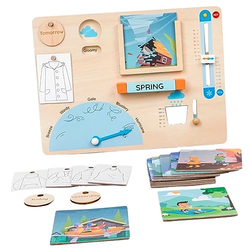 minkissy Holz Wetterstation Lernspielzeug Montessori Wettervorhersage Brett für Jahre Alte Pädagogisches Wettererkennung Feinmotorik Magnetische Tafel für Vorschule minkissy Holz Wetterstation Lernspielzeug Montessori Wettervorhersage Brett für Jahre Alte Pädagogisches Wettererkennung Feinmotorik Magnetische Tafel für Vorschule von minkissy