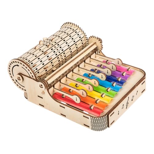 minkissy Holz Xylophon für DIY Musikinstrument mit Bunten Tasten Sicherer Holzbau Fördert Rhythmusgefühl und Koordination Pädagogisches Musikspielzeug von minkissy