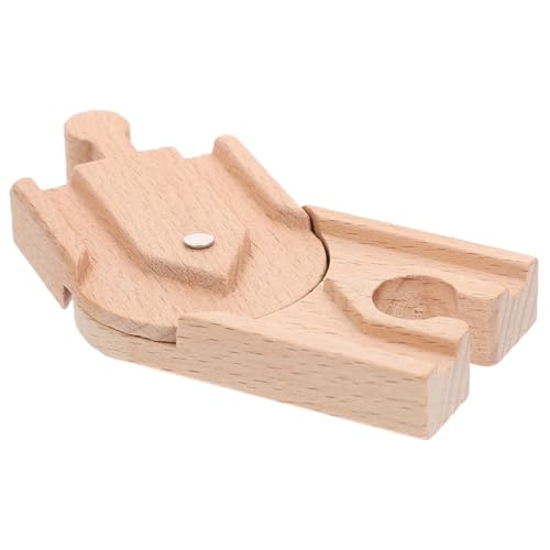 minkissy Holzeisenbahn Zubehör Holzgleis Ersatzteil für Zug Erweiterung Bausteine Fördert Feinmotorik Kreativität und Koordination Lernendes Holzspielzeug von minkissy