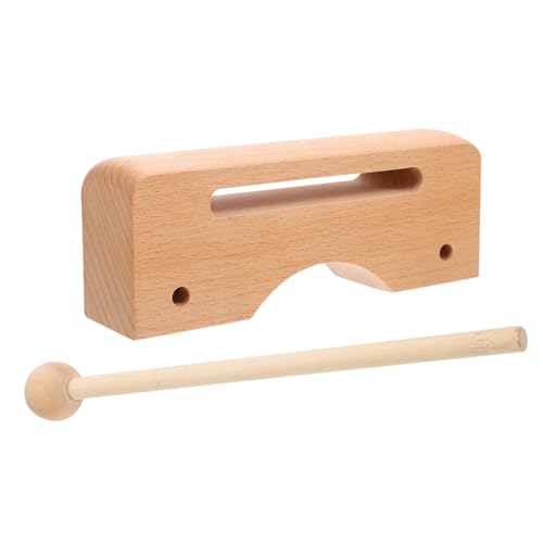 minkissy Holzklapper Musikspielzeug Percussion Instrument Robustes Schlaginstrument für Musikunterricht und Spielspaß in Naturholzfarbe von minkissy