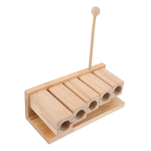 minkissy Holzklöppel mit Schlägel Orff Musikinstrument Pentatonische Klangblöcke für Erwachsene Frühpädagogik Musikunterricht Sicher Leicht Spielerisch von minkissy