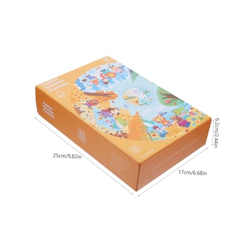 minkissy Holzpuzzle für Kleinkinder Rundes Waldtiere Farbenfrohes Pädagogisches Steckspielzeug Feinmotorik und Kreativität mit Glatten Kanten Leichtes Holzmaterial von minkissy