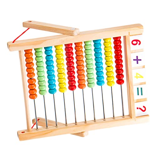 minkissy Holzrechenrahmen Lernspielzeug Rechenrahmen Pädagogisches Rechenhilfsmittel aus Holz für Vorschule Grundschule Schüler Frühe Mathematik von minkissy