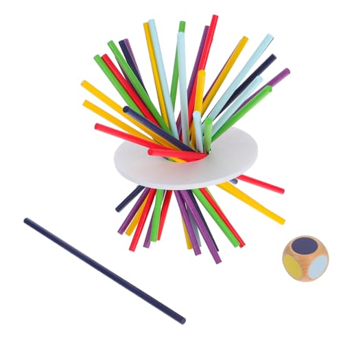 minkissy Holzspielzeug Balancierstäbchen Set für Fördert Feinmotorik Problemlösungsfähigkeiten und Kreativität für Familien und Kleinkinder Spiele für Drinnen und Draußen von minkissy