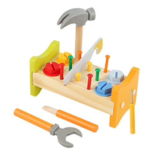 minkissy Holzspielzeug Pounding Peg mit Hammer für Kleinkinder Lernspielzeug Hand Auge Koordination Kreativität und Logischem Buntes Motorikspielzeug für Drinnen und Kindergarten von minkissy