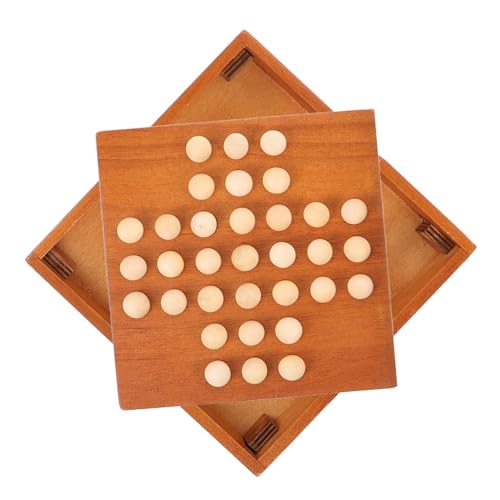 minkissy Holzspielzeug Schachspiel für Erwachsene und Intelligentes Denkspiel Geduld und Logischem Klassisches Design für Familien und Freunde Geeignet für Große von minkissy