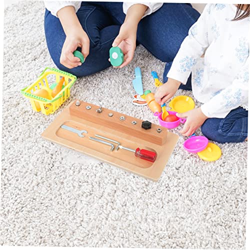 minkissy Holzspielzeug Schraubbrett für Sicheres Schraubendreher Board mit Schraubenzieher und Schrauben Fördert Feinmotorik und Hand Auge Koordination Geeignet für Jungen und Mädchen Ab minkissy Holzspielzeug Schraubbrett für Sicheres Schraubendreher Board mit Schraubenzieher und Schrauben Fördert Feinmotorik und Hand Auge Koordination Geeignet für Jungen und Mädchen Ab von minkissy