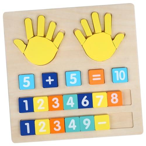 minkissy Holzspielzeug Zahlen Lernen Mathe Lernspielzeug aus Stabilem Holz Pädagogisch Fördernd Fördert Motorische Fähigkeiten und Mathematisches Verständnis für Ab Jahren von minkissy