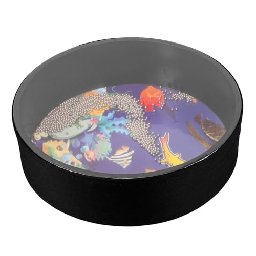 minkissy Holztrommel Meereswellentrommel Tragbares Hand Percussion Instrument mit Realistischen Ozeanklängen Leichtes Musikspielzeug für Entspannende Klangatmosphäre für Zuhause und Büro von minkissy
