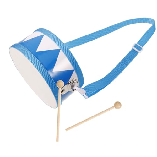 minkissy Holztrommel mit Doppelseitigem Design Robustes Schlaginstrument mit Mallet für Kleinkinder Tragbare Handtrommel mit Verschiedenen Klängen für Musikalische Früherziehung im von minkissy