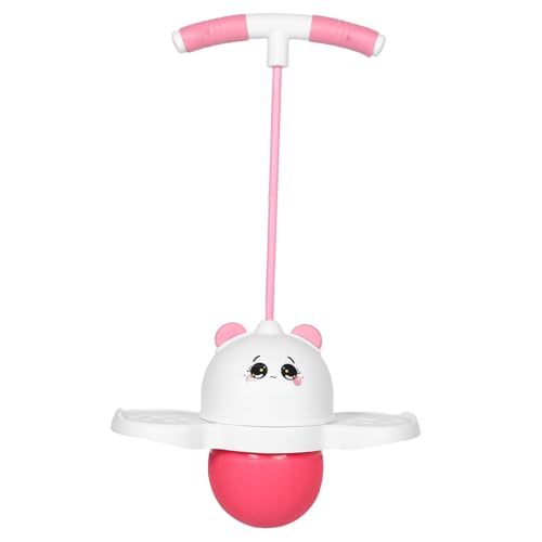 minkissy Hüpfball aus Robustem Gummi für Indoor Outdoor Elastischer Sprungball für Fitness Koordination Geeignet für Kleinkinder Kindergarten Aktivitäten Rosa Pandamotiv von minkissy
