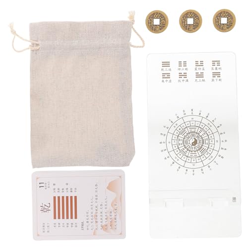 minkissy I Ching Karten Set Hexagramme Komplett Anfänger Divination Wahrsagekarten Karten Chinesische Wahrsagekarten mit Anleitung und Einsteiger Set von minkissy