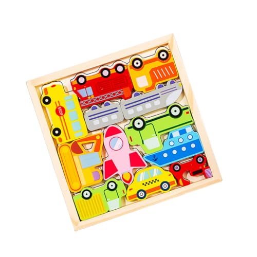 minkissy Interaktives Holzpuzzle für Kleinkinder Verschleißfestes Lernspielzeug für Kreativität und Hand Augen Koordination von minkissy