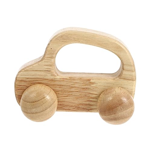 minkissy Junge Mädchen Holzgriffspielzeug Inertial Handwagen aus Holz Frei Sicherer und Beißspielzeug für Kleinkinder zur Motorikförderung und Zahnung von minkissy