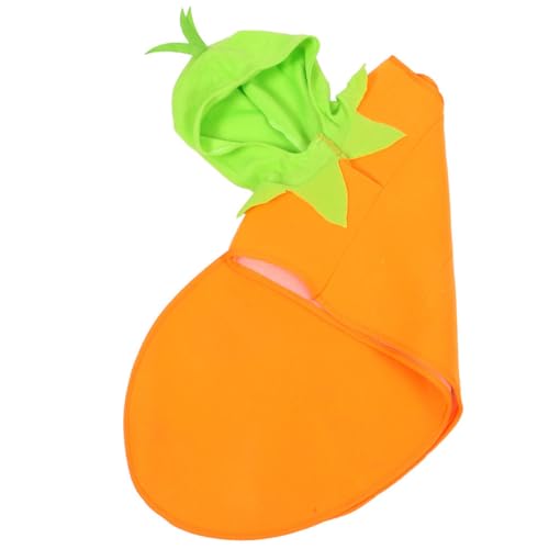 minkissy Karottenkostüm für Cosplay Kleidung für Partys Gemüsekostüm für Verschiedene Altersgruppen Lustiges und Einzigartiges Karotten Outfit für Themen Events und Cosplay Partys von minkissy