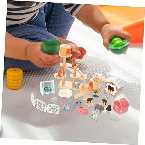 minkissy Katze Spielfiguren Set aus Kunststoff Rollenspiel für Teiliges Katzen Spielset mit Realistischen Figuren Pädagogisch Sicher und Kreativ für Kleinkinder von minkissy