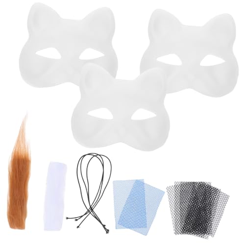minkissy Katzenmasken Handbemalte Diy PVC Masken für Halloween Karneval Cosplay Vielseitig Einsetzbar Langlebig und für Maskeraden und Partys minkissy Katzenmasken Handbemalte Diy PVC Masken für Halloween Karneval Cosplay Vielseitig Einsetzbar Langlebig und für Maskeraden und Partys von minkissy