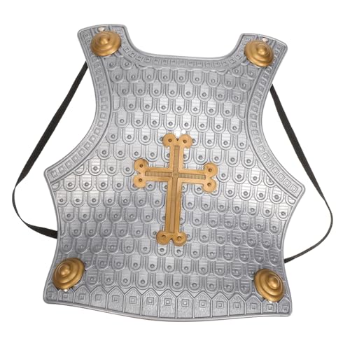 minkissy Kinderschutzschild Brustplatte Mädchen königlich Brustpanzer für Kostüm Rüstung für Kostüm für Rollenspiele Junge verkleiden Sich Plastik Grey von minkissy
