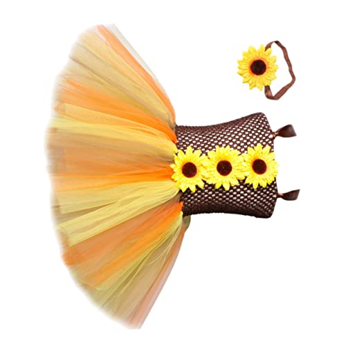 minkissy Kleid Sonnenblume Netzstoff Halloween Party Kostüm mit Haarband für Mädchen Jahre Vielseitiges Cosplay Outfit für Fest Aufführung und Verkleidung minkissy Kleid Sonnenblume Netzstoff Halloween Party Kostüm mit Haarband für Mädchen Jahre Vielseitiges Cosplay Outfit für Fest Aufführung und Verkleidung von minkissy