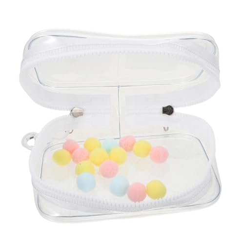 minkissy Kleine Transparente Puppentasche: Mit Schlüsselanhänger Für Plüschtiere – Transparente Puppentasche Mit Reißverschluss – Sammlervitrine, Tragbarer Spielzeugaufbewahrungs-Organizer von minkissy
