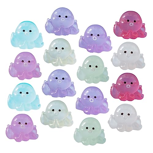 minkissy Kleiner Figurine 16 Stücke Glow in The Dark Dekoration aus Kunstharz für Miniaturgärten Puppenhäuser Schreibtischdeko und Mikrolandschaften von minkissy