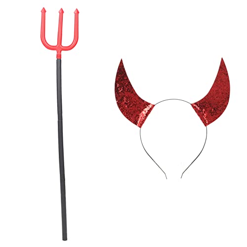 minkissy Kostüm Haarreifen Set mit Teufelshörnern und für Halloween für Cosplay und Partys Robustes Material für Erwachsene minkissy Kostüm Haarreifen Set mit Teufelshörnern und für Halloween für Cosplay und Partys Robustes Material für Erwachsene von minkissy