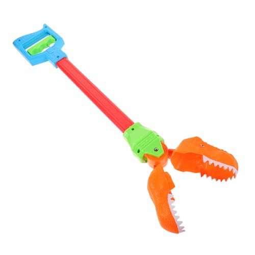 minkissy Kreatives Dinosaurier Greifspielzeug Mechanischer Handarm Großer Oranger Dino Kopf Interaktives Greifspielzeug für Motorische Entwicklung Drinnen Draußen von minkissy