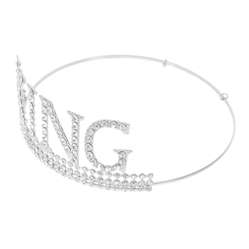 minkissy Kronenpartydekor Kronen für Erwachsene erste Geburtstag Königskrone Alles zum Geburtstag, Königskrone Krone für König Cosplay Kostüm Kronen Plastik Silver von minkissy