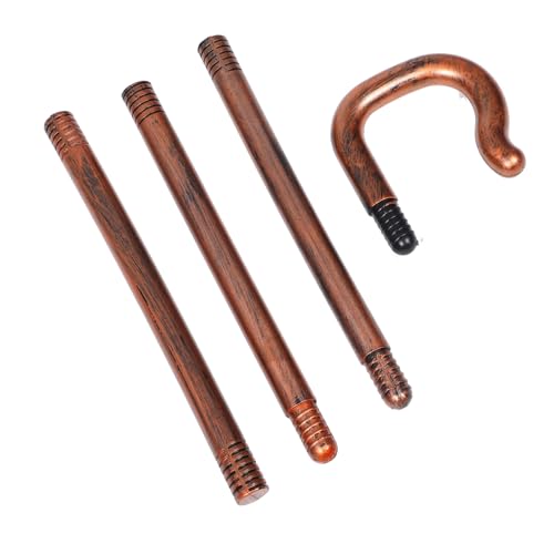 minkissy Krücken Zuckerrohr Kostüm Halloween-Hirtenstab Hirtenstock-Stütze Jafar-Mitarbeiter Cosplay Stockstab Zauberstab für Erwachsene Halloween Cane Rohrstütze Plastik Golden von minkissy