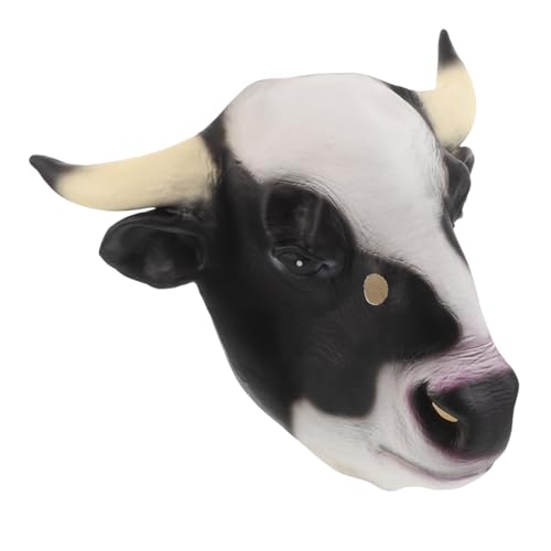 minkissy Kuhmaske Realistische Tiermaske Bullenmasken Für Erwachsene Karnevalskopfbedeckung Cosplay Requisite Halloween Party Requisite Kuhmaulmaske Kuhkopfmaske Dekorative Maske von minkissy