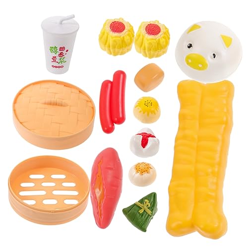 minkissy Kunststoff Lebensmittel Spielset Kinderküche Kochset mit Lustigem Design Sicher und Glatt Fördert Kreativität und Motorische Fähigkeiten Rollenspiel für Kleinkinder von minkissy