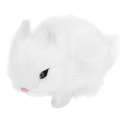 minkissy Kuscheliger Plüschhase Realistisches Kaninchen für Kinderzimmer und Schreibtisch als Dekoration und Fotorequisite Waschbar und Vielseitig Einsetzbar Weiß minkissy Kuscheliger Plüschhase Realistisches Kaninchen für Kinderzimmer und Schreibtisch als Dekoration und Fotorequisite Waschbar und Vielseitig Einsetzbar Weiß von minkissy