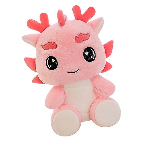 minkissy Kuscheliges Drachen Plüschtier Rosa Stofftier für Chinesisches Neujahr Geschenkidee Festliche Dekoration Weiches für Geburtstag und Hochzeit von minkissy