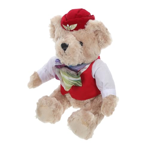 minkissy Kuscheltier Bär im Stewardessen Design Großer Weicher Plüschbär für Kreative Rollenspiele Dekoration für Kinderzimmer Geburtstagsfeiern und Mehr minkissy Kuscheltier Bär im Stewardessen Design Großer Weicher Plüschbär für Kreative Rollenspiele Dekoration für Kinderzimmer Geburtstagsfeiern und Mehr von minkissy