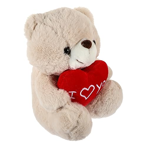 minkissy Kuscheltier Plüschbär mit Herz Niedliches Stofftier für Valentinstag und Hochzeiten für Dekoration für von minkissy
