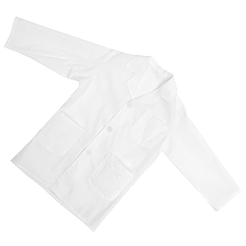 minkissy Laborkittel Weiß Waschbar Langarm Wissenschaftler Kostüm Unisex Mittel Rollenspiel Verkleidung für Bühne Party Cosplay von minkissy